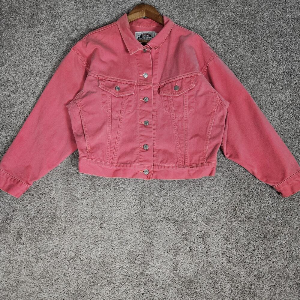 Vtg Levis Trucker Denim Jacket Women's Medium Pink Western Grunge Jean